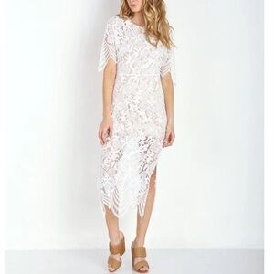 For Love And Lemons White Floral Lace Dress